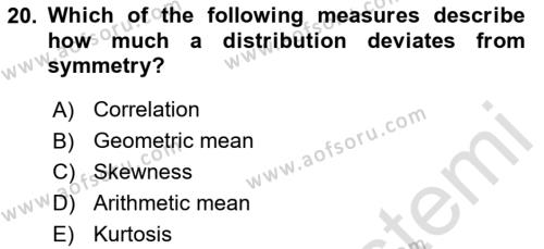 Econometrics 1 Dersi 2023 - 2024 Yılı Yaz Okulu Sınavı 20. Soru