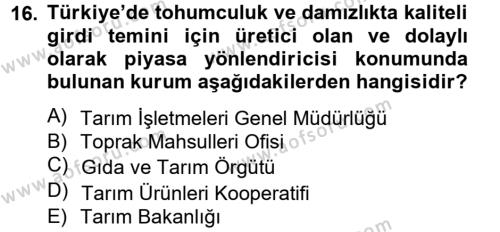 Türkiye Ekonomisi Dersi 2012 - 2013 Yılı (Vize) Ara Sınavı 16. Soru