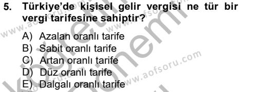 Türkiye Ekonomisi Dersi 2012 - 2013 Yılı (Final) Dönem Sonu Sınavı 5. Soru