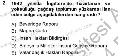 Türkiye Ekonomisi Dersi 2013 - 2014 Yılı (Vize) Ara Sınavı 2. Soru