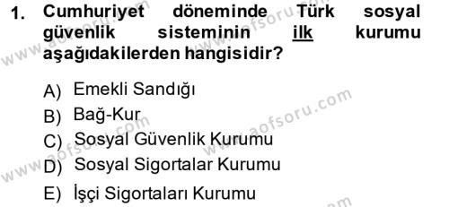 Türkiye Ekonomisi Dersi 2013 - 2014 Yılı Tek Ders Sınavı 1. Soru