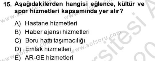 Türkiye Ekonomisi Dersi 2013 - 2014 Yılı Tek Ders Sınavı 15. Soru