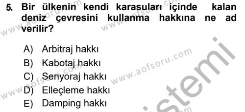 Türkiye Ekonomisi Dersi 2018 - 2019 Yılı (Final) Dönem Sonu Sınavı 5. Soru