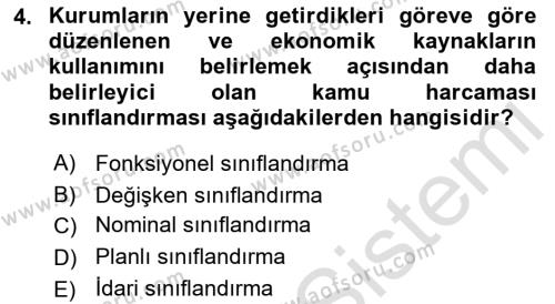 Türkiye Ekonomisi Dersi 2022 - 2023 Yılı Yaz Okulu Sınavı 4. Soru