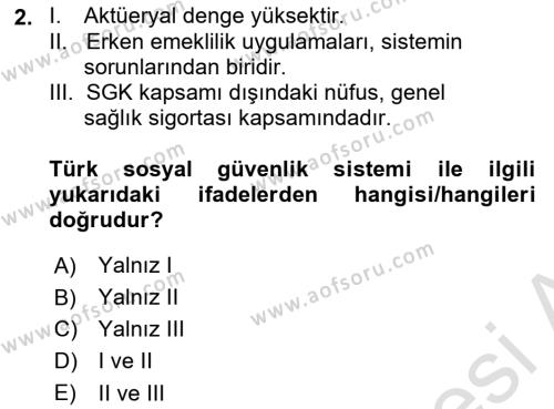 Türkiye Ekonomisi Dersi 2023 - 2024 Yılı (Vize) Ara Sınavı 2. Soru