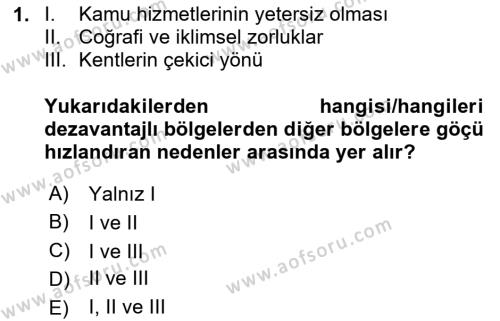 Türkiye Ekonomisi Dersi 2023 - 2024 Yılı (Final) Dönem Sonu Sınavı 1. Soru