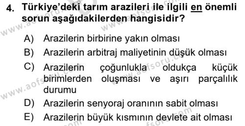 Türkiye Ekonomisi Dersi 2023 - 2024 Yılı (Final) Dönem Sonu Sınavı 4. Soru