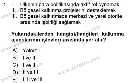 Türkiye Ekonomisi Dersi 2023 - 2024 Yılı Yaz Okulu Sınavı 1. Soru