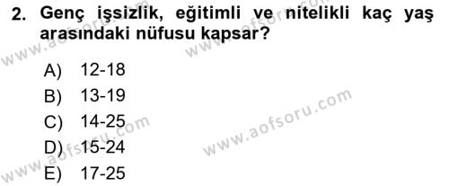 İktisadi Kalkınma Dersi 2023 - 2024 Yılı (Vize) Ara Sınavı 2. Soru