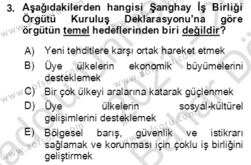 Ekonominin Güncel Sorunları Dersi 2021 - 2022 Yılı (Vize) Ara Sınavı 3. Soru