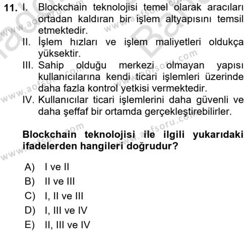 Ekonominin Güncel Sorunları Dersi 2023 - 2024 Yılı (Vize) Ara Sınavı 11. Soru