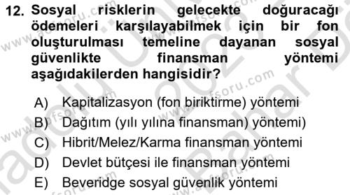 Belge Yönetimi ve Ofis Uygulamaları Dersi 2023 - 2024 Yılı (Vize) Ara Sınavı 12. Soru