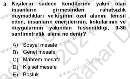 Görüşme Teknikleri Dersi 2021 - 2022 Yılı (Vize) Ara Sınavı 3. Soru