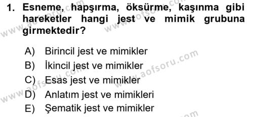 Görüşme Teknikleri Dersi 2021 - 2022 Yılı Yaz Okulu Sınavı 1. Soru