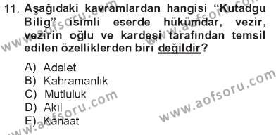 Türk İslam Edebiyatı Dersi 2012 - 2013 Yılı Tek Ders Sınavı 11. Soru