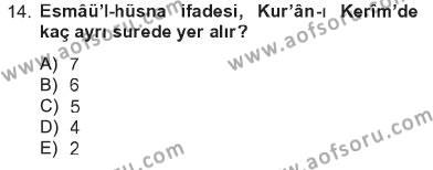 Türk İslam Edebiyatı Dersi 2012 - 2013 Yılı Tek Ders Sınavı 14. Soru
