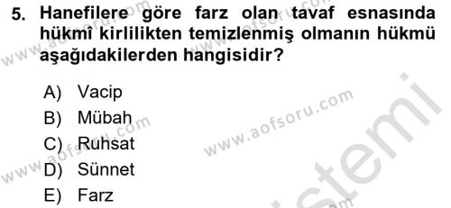 Günümüz Fıkıh Problemleri Dersi 2019 - 2020 Yılı (Vize) Ara Sınavı 5. Soru