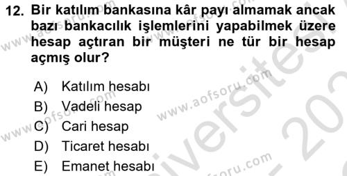 Günümüz Fıkıh Problemleri Dersi 2020 - 2021 Yılı Yaz Okulu Sınavı 12. Soru