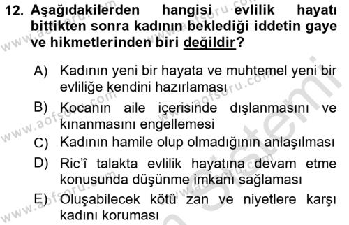 Günümüz Fıkıh Problemleri Dersi 2022 - 2023 Yılı (Vize) Ara Sınavı 12. Soru