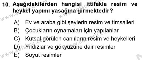 Günümüz Fıkıh Problemleri Dersi 2022 - 2023 Yılı Yaz Okulu Sınavı 10. Soru