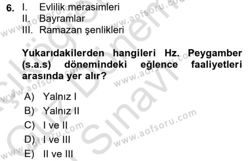 Günümüz Fıkıh Problemleri Dersi 2023 - 2024 Yılı (Final) Dönem Sonu Sınavı 6. Soru