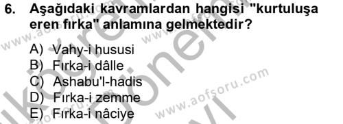 Kelam´a Giriş Dersi 2012 - 2013 Yılı (Final) Dönem Sonu Sınavı 6. Soru
