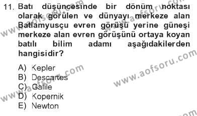 Kelam´a Giriş Dersi 2012 - 2013 Yılı Tek Ders Sınavı 11. Soru
