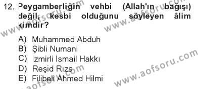 Kelam´a Giriş Dersi 2012 - 2013 Yılı Tek Ders Sınavı 12. Soru