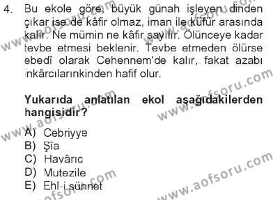 Kelam´a Giriş Dersi 2012 - 2013 Yılı Tek Ders Sınavı 4. Soru