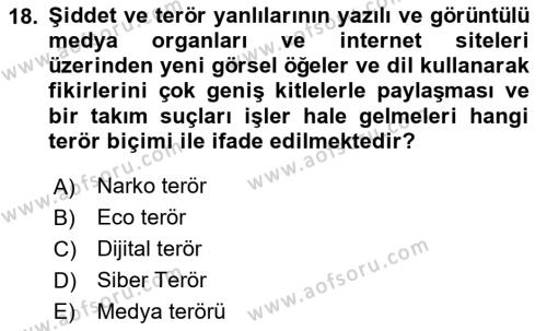 Din Sosyolojisi Dersi 2023 - 2024 Yılı (Final) Dönem Sonu Sınavı 18. Soru