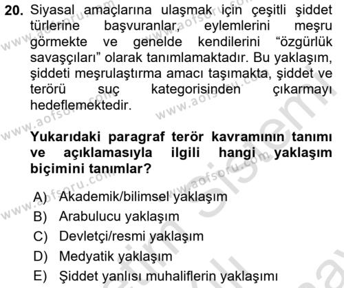 Din Sosyolojisi Dersi 2023 - 2024 Yılı (Final) Dönem Sonu Sınavı 20. Soru