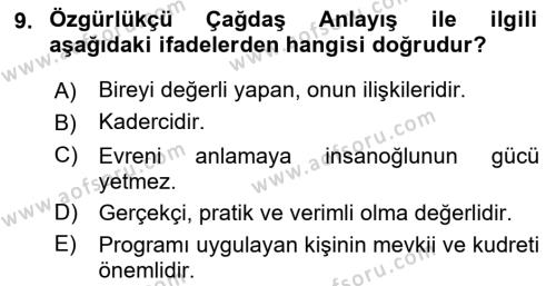 Bireyler Arası İletişim Dersi 2023 - 2024 Yılı (Final) Dönem Sonu Sınavı 9. Soru