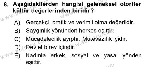 Bireylerarası İletişim Dersi 2019 - 2020 Yılı (Final) Dönem Sonu Sınavı 8. Soru