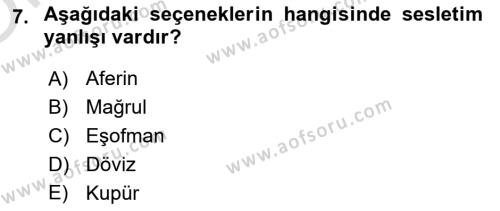 Bireylerarası İletişim Dersi 2021 - 2022 Yılı Yaz Okulu Sınavı 7. Soru