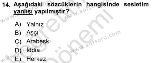 Bireylerarası İletişim Dersi 2022 - 2023 Yılı (Vize) Ara Sınavı 14. Soru