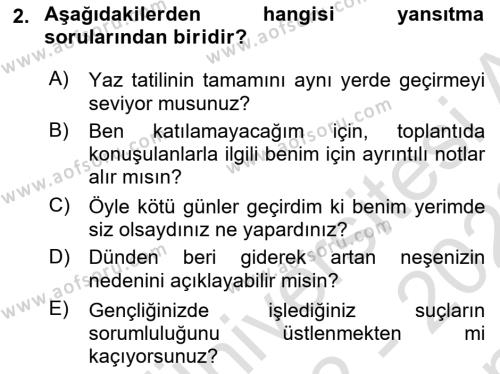 Bireylerarası İletişim Dersi 2022 - 2023 Yılı (Final) Dönem Sonu Sınavı 2. Soru