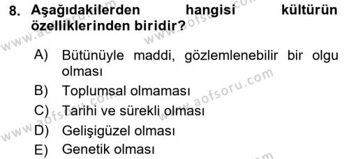 Bireylerarası İletişim Dersi 2022 - 2023 Yılı (Final) Dönem Sonu Sınavı 8. Soru