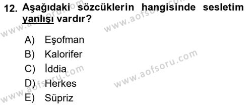 Bireylerarası İletişim Dersi 2024 - 2025 Yılı (Vize) Ara Sınavı 12. Soru