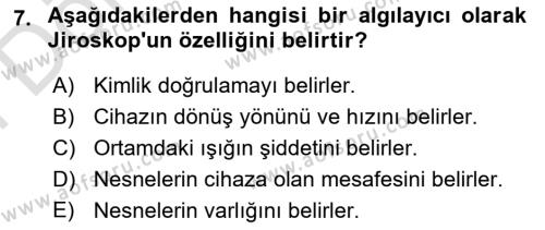 Yeni İletişim Teknolojileri Dersi 2021 - 2022 Yılı (Final) Dönem Sonu Sınavı 7. Soru