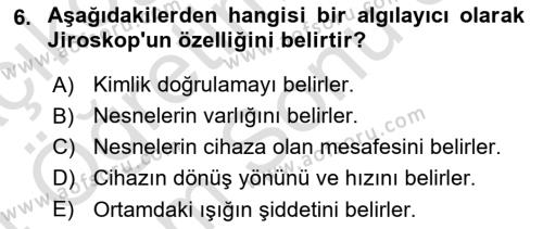 Yeni İletişim Teknolojileri Dersi 2023 - 2024 Yılı (Final) Dönem Sonu Sınavı 6. Soru