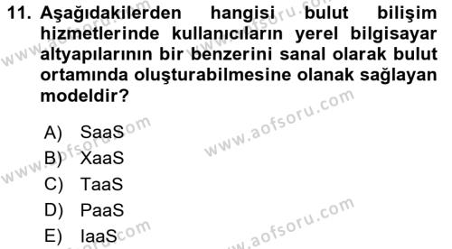 Yeni İletişim Teknolojileri Dersi 2023 - 2024 Yılı Yaz Okulu Sınavı 11. Soru