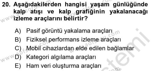 Yeni İletişim Teknolojileri Dersi 2023 - 2024 Yılı Yaz Okulu Sınavı 20. Soru