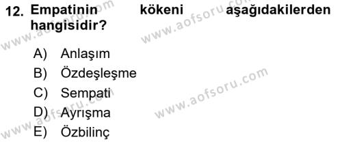 Halkla İlişkiler Ve İletişim Dersi 2023 - 2024 Yılı Yaz Okulu Sınavı 12. Soru