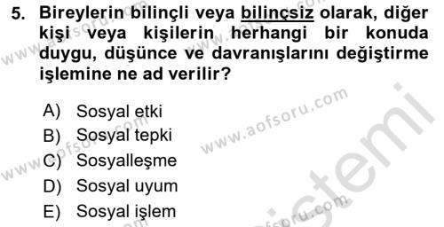 Halkla İlişkiler Ve İletişim Dersi 2023 - 2024 Yılı Yaz Okulu Sınavı 5. Soru