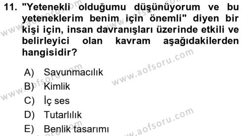 Halkla İlişkiler Ve İletişim Dersi 2024 - 2025 Yılı (Vize) Ara Sınavı 11. Soru