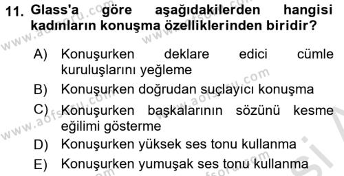 Etkili İletişim Teknikleri Dersi 2023 - 2024 Yılı (Vize) Ara Sınavı 11. Soru