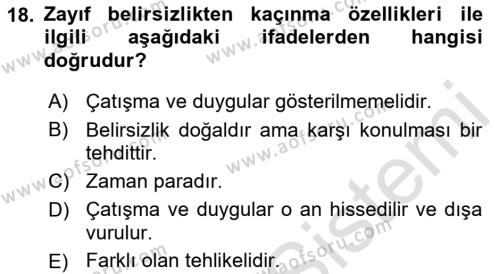 İletişim Bilgisi Dersi 2022 - 2023 Yılı Yaz Okulu Sınavı 18. Soru