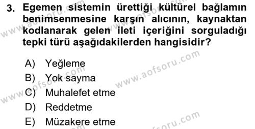 İletişim Bilgisi Dersi 2022 - 2023 Yılı Yaz Okulu Sınavı 3. Soru