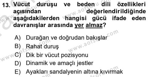 İletişim Bilgisi Dersi 2023 - 2024 Yılı (Vize) Ara Sınavı 13. Soru