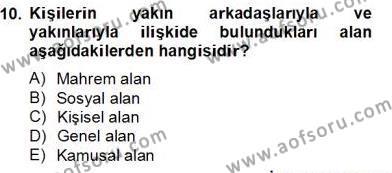 Sözlü ve Sözsüz İletişim Dersi 2012 - 2013 Yılı (Final) Dönem Sonu Sınavı 10. Soru